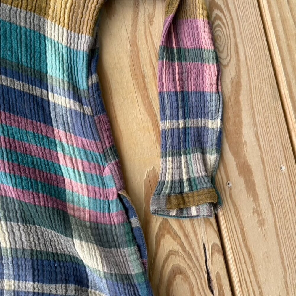 ** Soft Surroundings Rustic Multicolor Tunic Plaid Top Shirt Medium - Picture 5 of 9